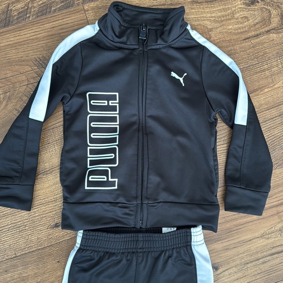 Puma toddler black track suit, jacket and pants, size 18 months - Picture 2 of 8